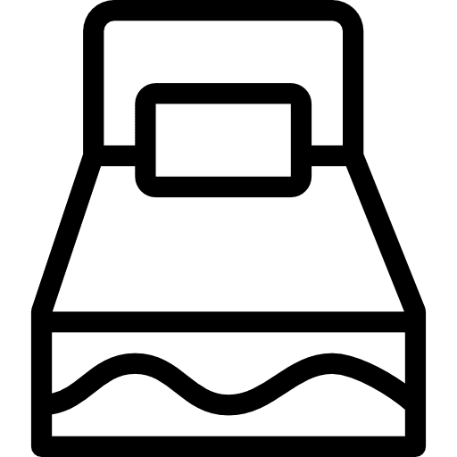 Bed furniture and household furniture bed icon