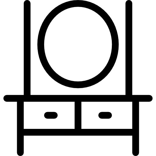 Dressing table dressing furniture and household dresser icon