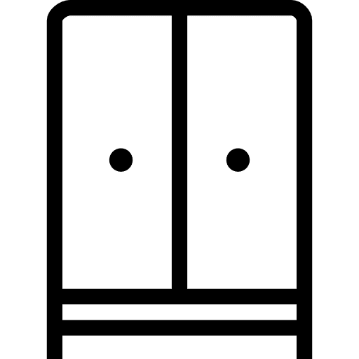 Elegant closet furniture household icon