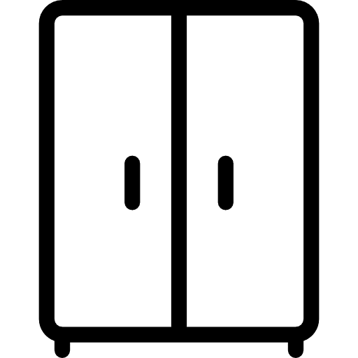 Elegant elegant furniture and household closet icon