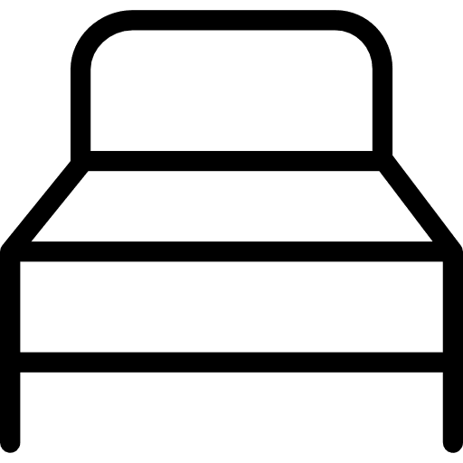 Bed comfortable furniture and household sleepy icon