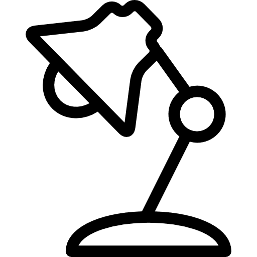 Table lamp furniture and household illumination table lamp icon