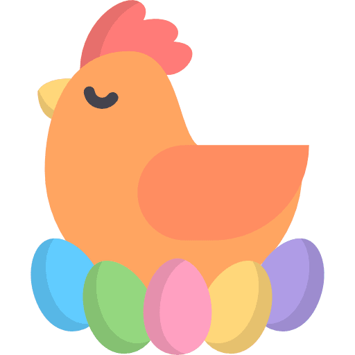 Hen animals farm bird icon