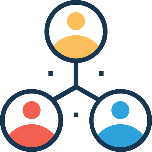 Networking department people connection icon