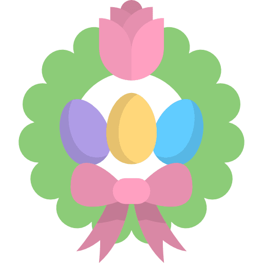 Wreath decoration easter wreath icon