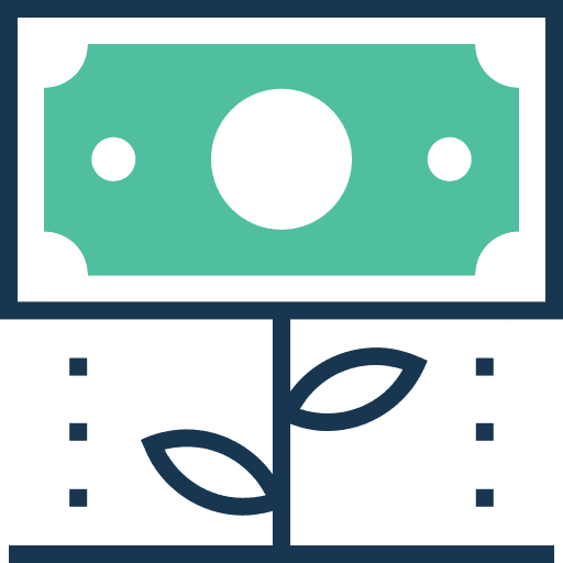 Growth currency growth business and finance icon