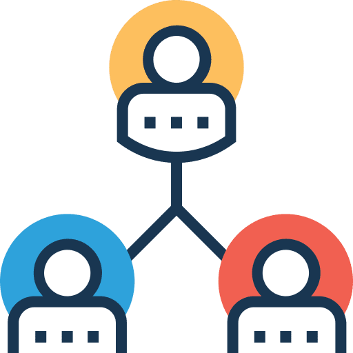 Hierarchical structure business people group icon