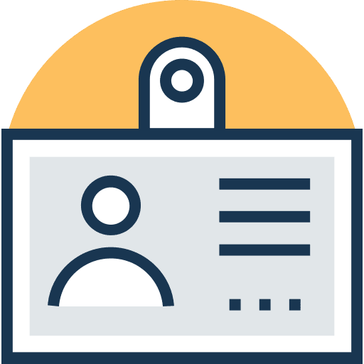 Id card identity seo and web identification icon