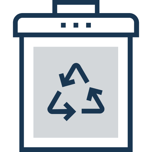 Garbage bin ecology and environment interface icon