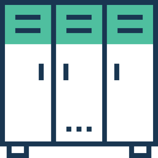 Locker sports furniture and household locker icon