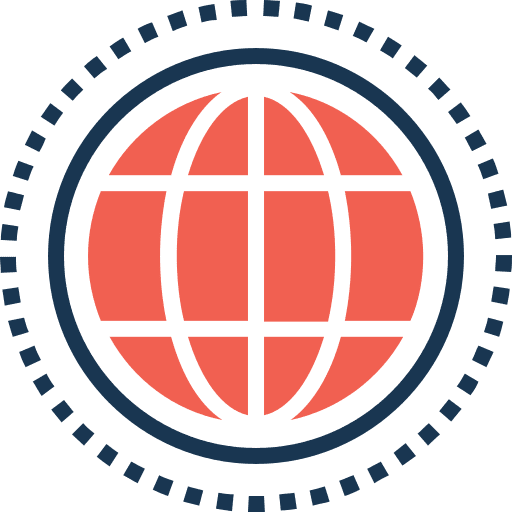 Worldwide networking world earth globe icon