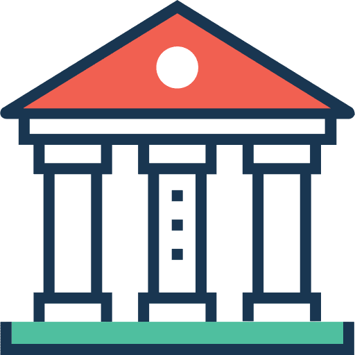 Bank business and finance money government icon