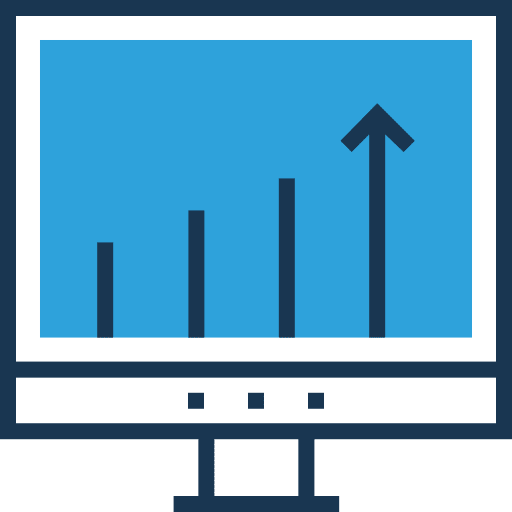 Computer stats monitor tv icon