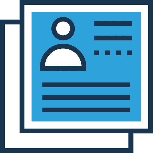Curriculum application personal info portfolio icon