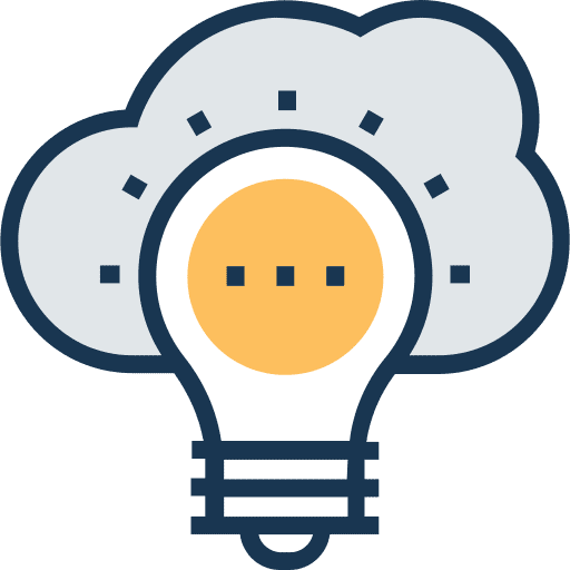 Idea seo and web cloud computing illumination icon
