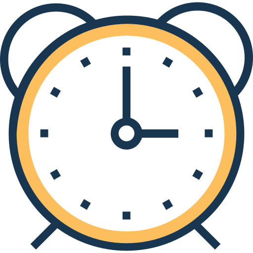 Alarm clock time and date timer tools and utensils icon