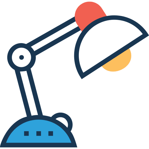 Desk lamp tools and utensils light lamp icon