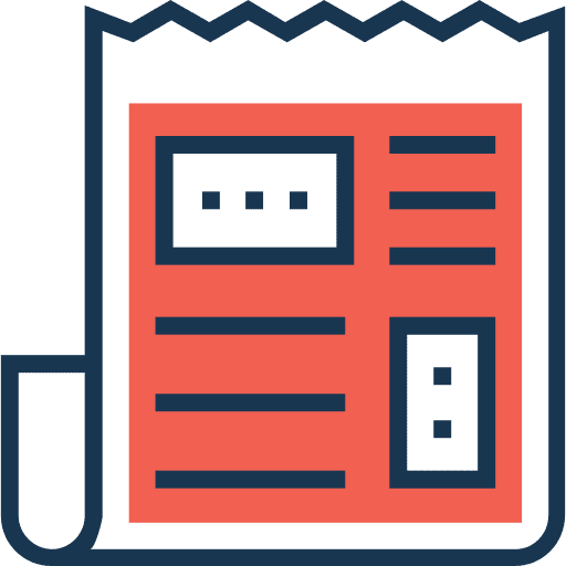 Newspaper interface journal news icon