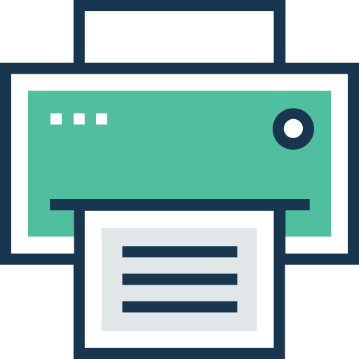 Printer electronics print paper icon