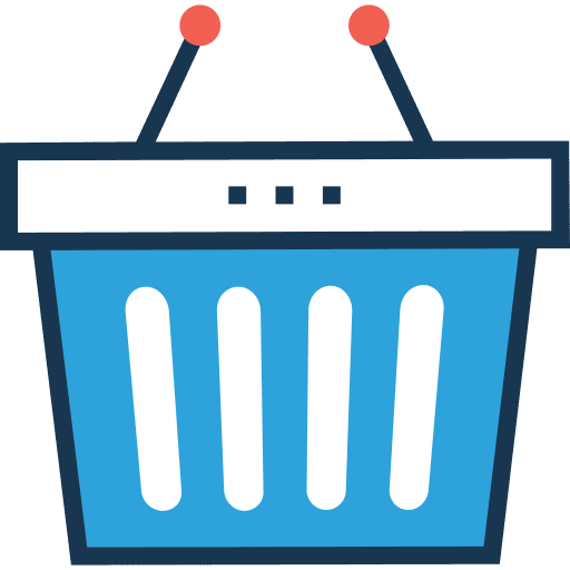 Shopping basket shopper supermarket online shop icon