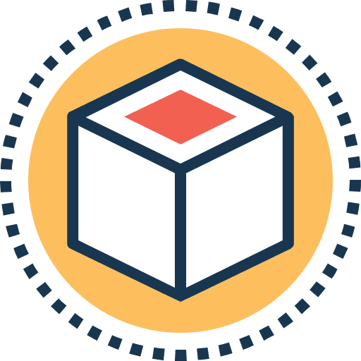 Cube shapes geometrical shapes and symbols icon