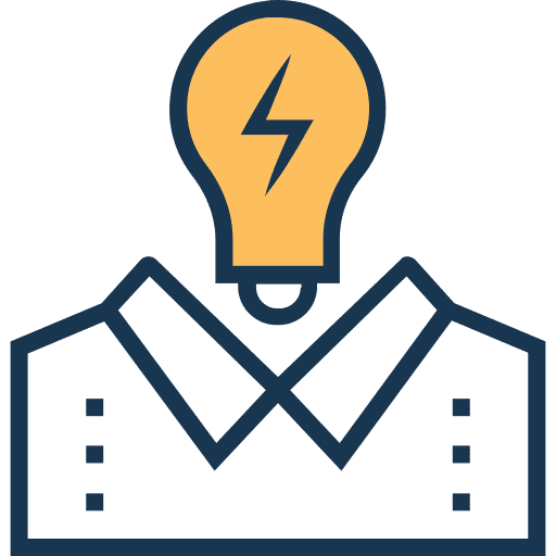 Idea electricity invention light bulb icon