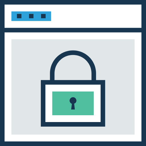 Browser padlock browser seo and web icon