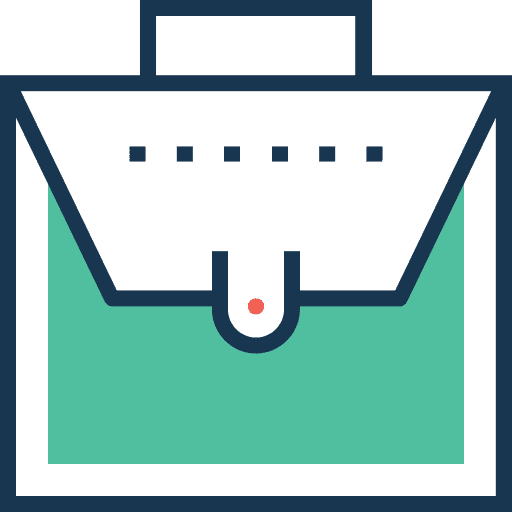 Briefcase travel portfolio bag icon