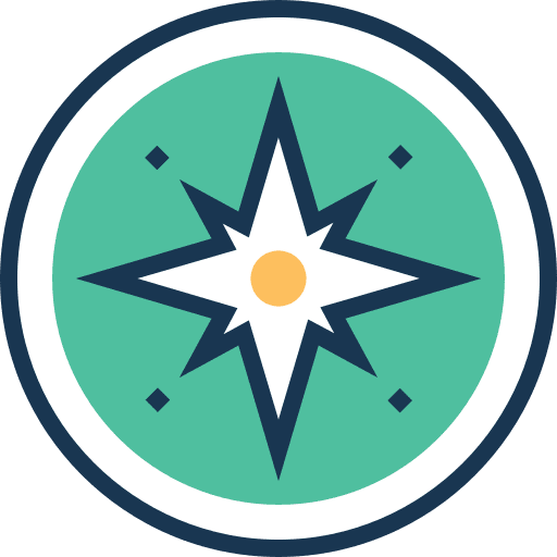 Compass navigation technology interface icon