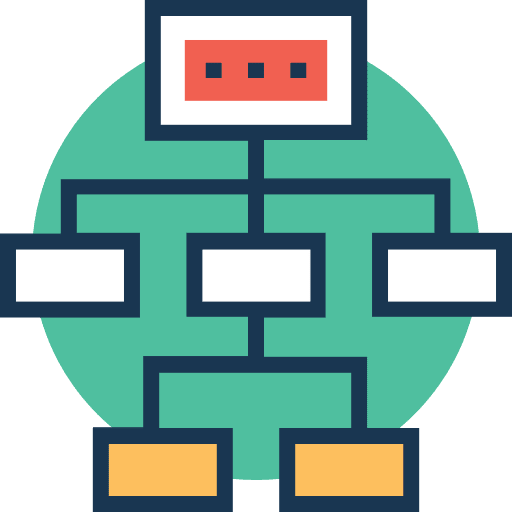 Hierarchical business order diagram icon
