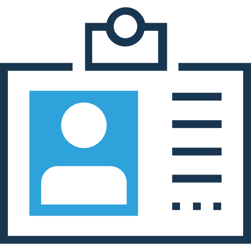 Id card seo and web pass id card icon