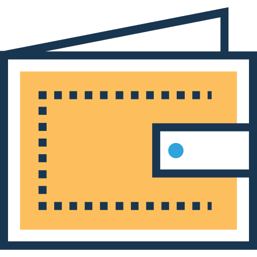 Wallet holder card business and finance icon