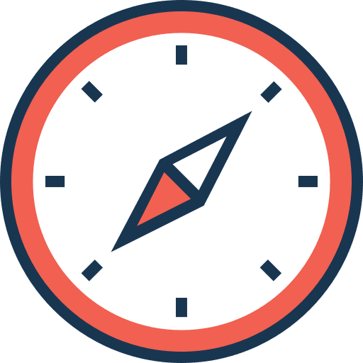 Compass technology maps and location cursor icon