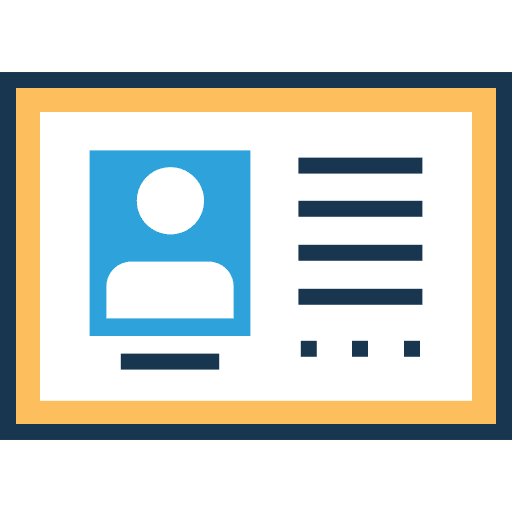 Id card identification identity seo and web icon