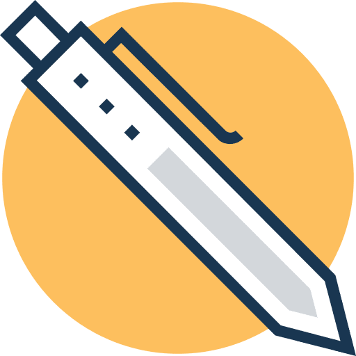 Pen business and finance tools and utensils writing icon