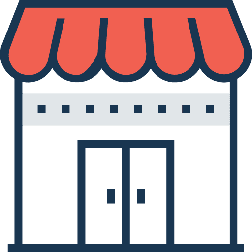 Shop commerce and shopping online store business and finance icon