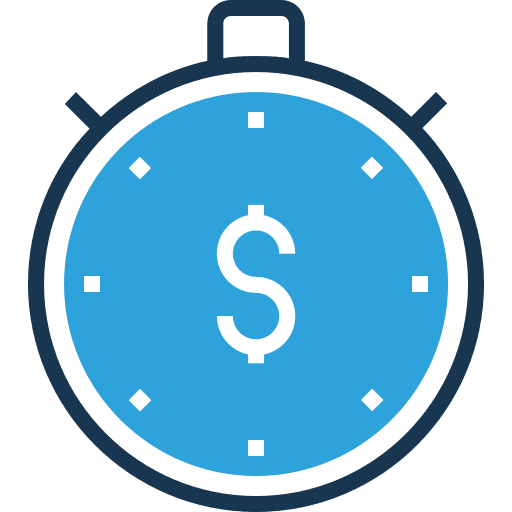 Stopwatch dollar tools and utensils chrono icon