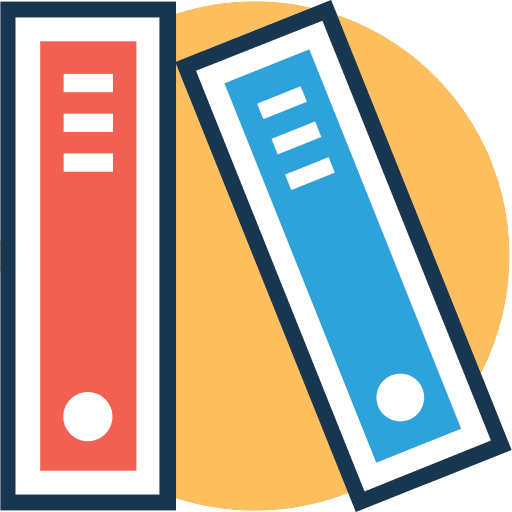 Archive documents office material file icon