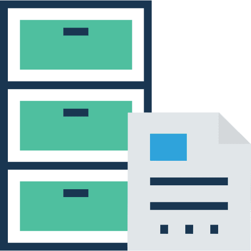 Cabinet office material archive cabinet icon