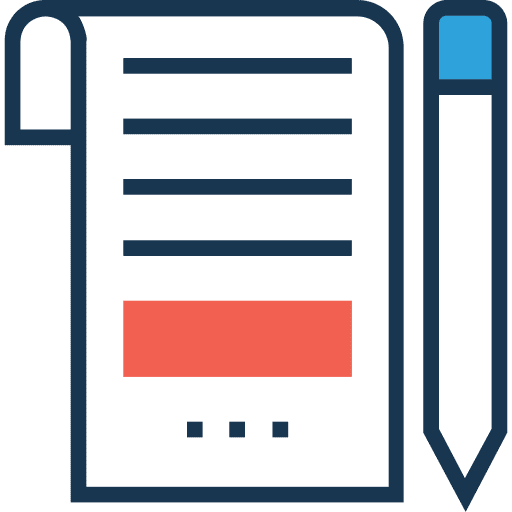 Contract signature agreement document icon
