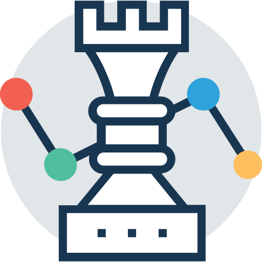 Strategy seo and web chess piece business and finance icon