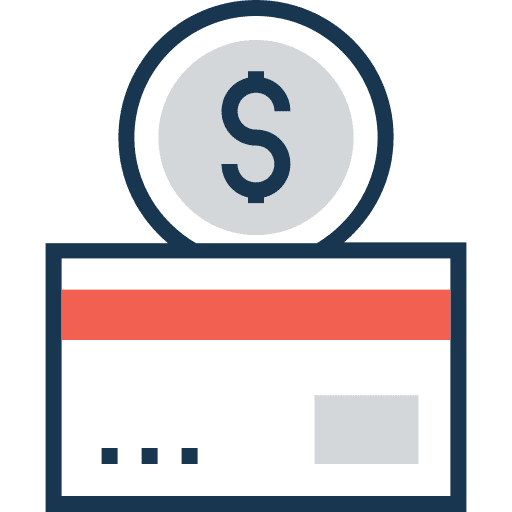 Credit card business online store money card icon