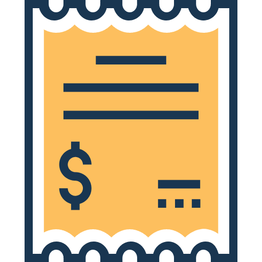 Invoice business ticket receipt icon