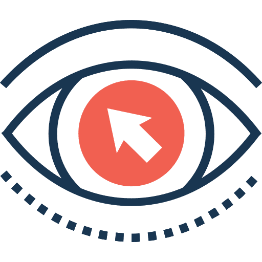 Vision optical seo and web view icon