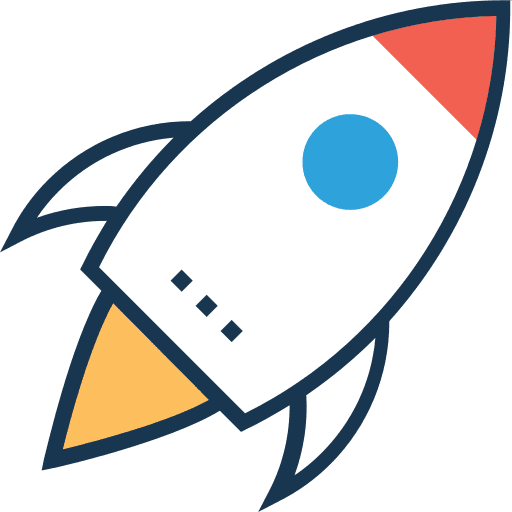 Startup rocket startup kick off icon