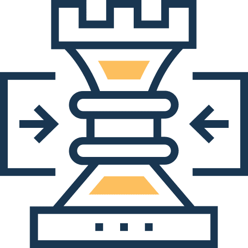 Strategy chess sport rook icon