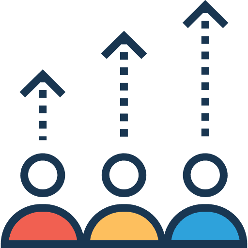 Team networking team working icon