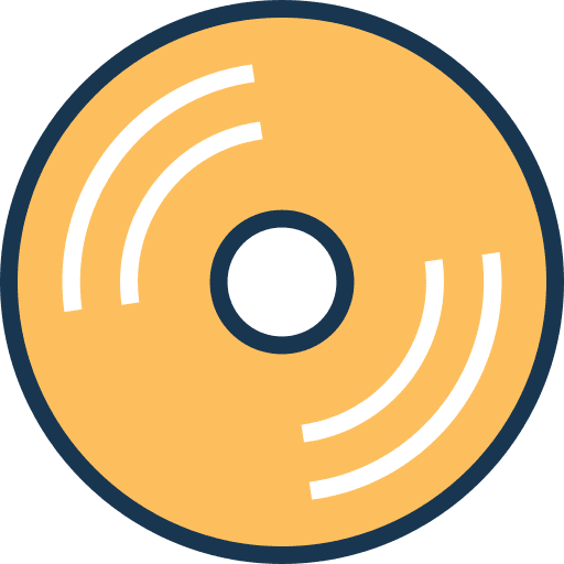 Vinyl long play record music and multimedia icon