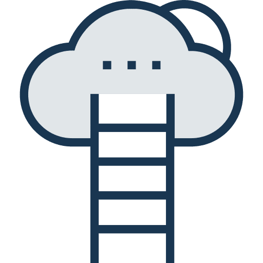 Cloud computing multimedia storage interface icon