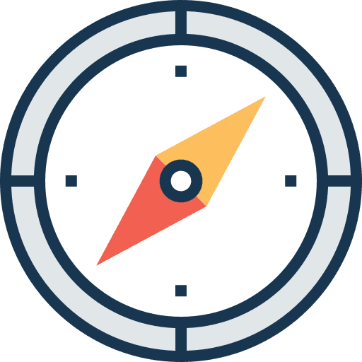 Compass gps interface maps and location icon